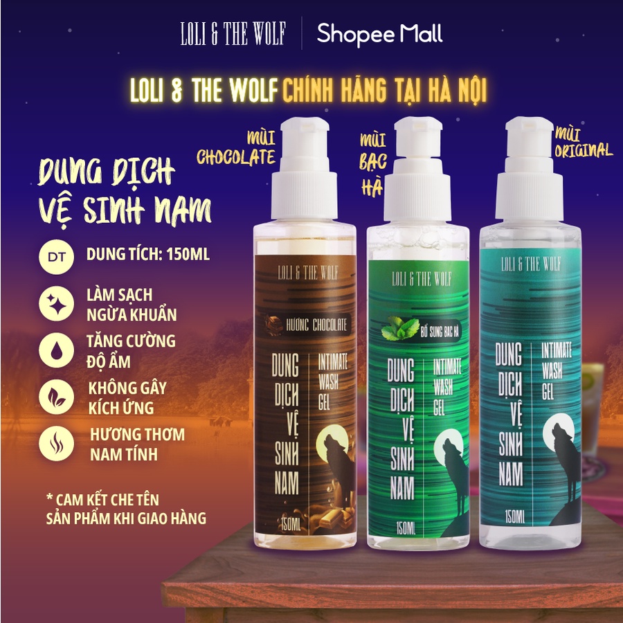 Dung Dịch Vệ Sinh Nam Giới Loli And The Wolf Hương Thơm Mạnh Mẽ Lôi Cuốn Chai Tiết Kiệm 150ml