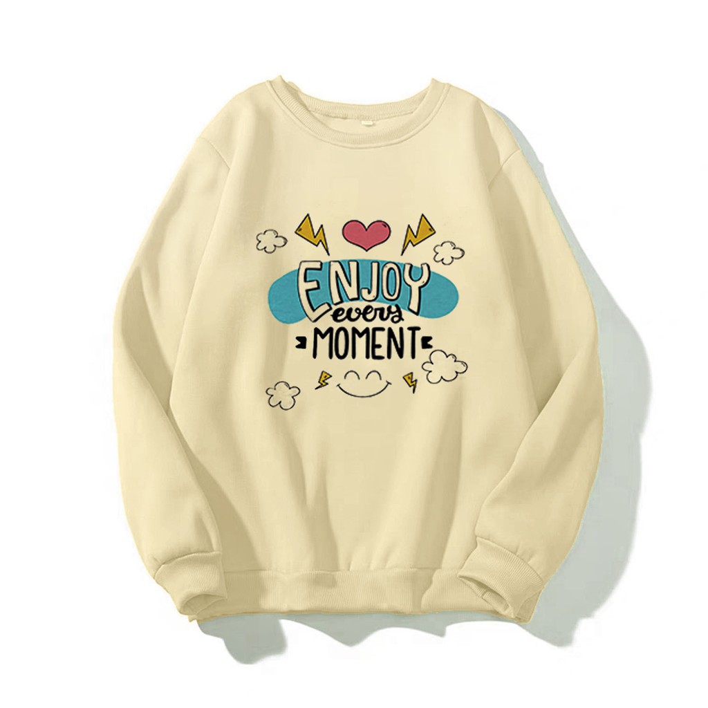 Áo Sweater chui đầu nữ dễ thương William DS62 - Chất liệu nỉ ngoại mềm mịn, giữ ấm tốt