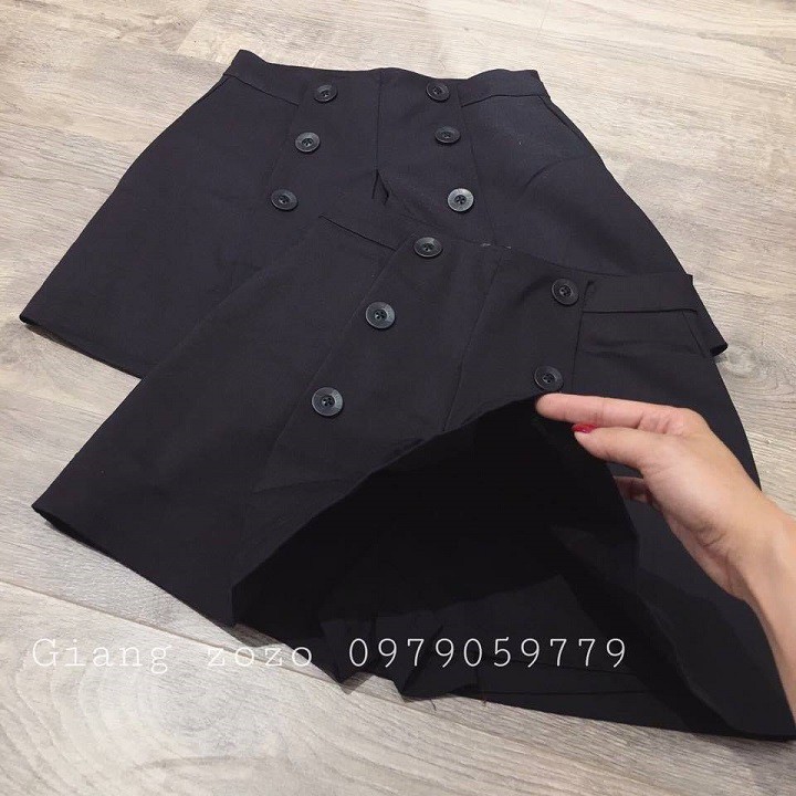 quần giả váy chữ A viền cúc _quần váy công sở | BigBuy360 - bigbuy360.vn