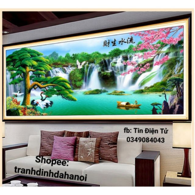Tranh thêu phong cảnh tuyệt đẹp FJ0652 207x98cm