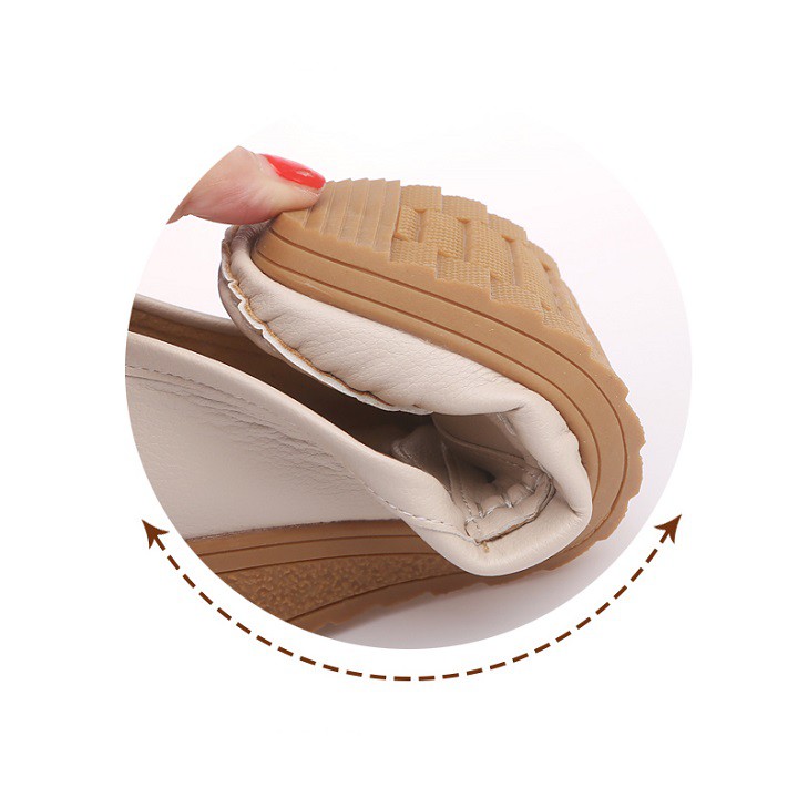 Giày Mọi Nữ, Giày Slip-on Nữ Tăng Chiều Cao, Da Mềm Cao Cấp Siêu Đẹp Siêu Êm Chân - GN05 | BigBuy360 - bigbuy360.vn