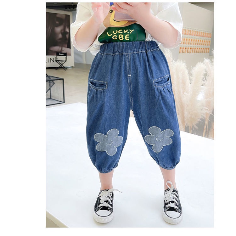 Quần Jeans Lửng Chống Muỗi Thời Trang Cho Bé Gái