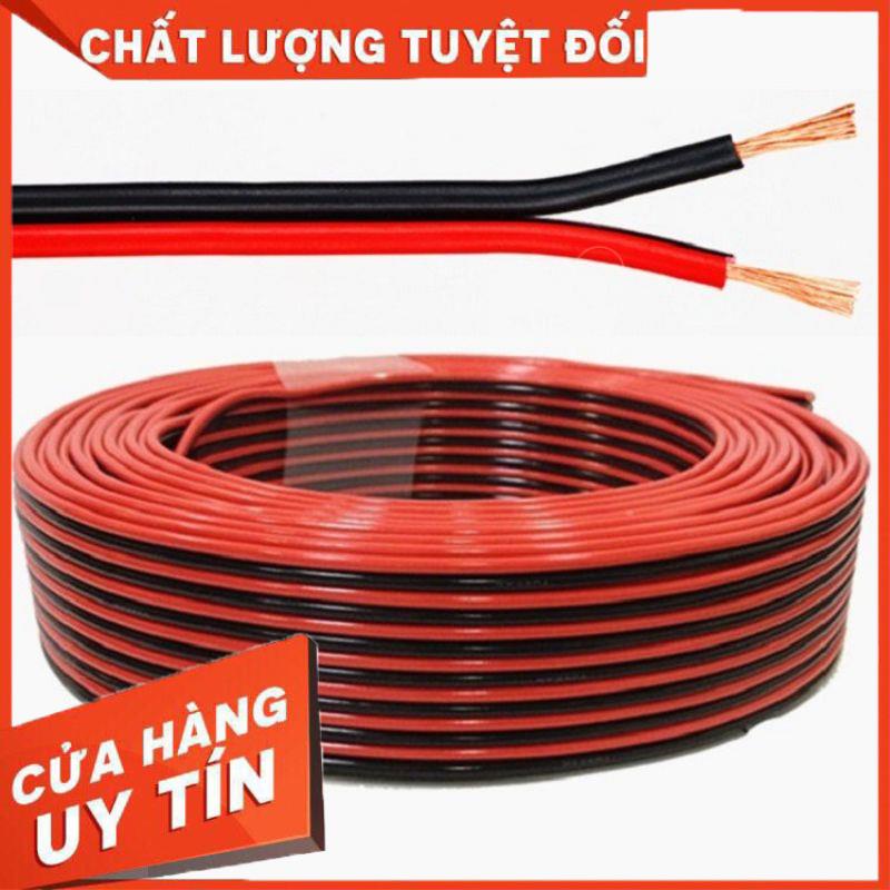 dây loa đỏ đen 100tim,dây loa,dây tín hiệu,dây thùng loa