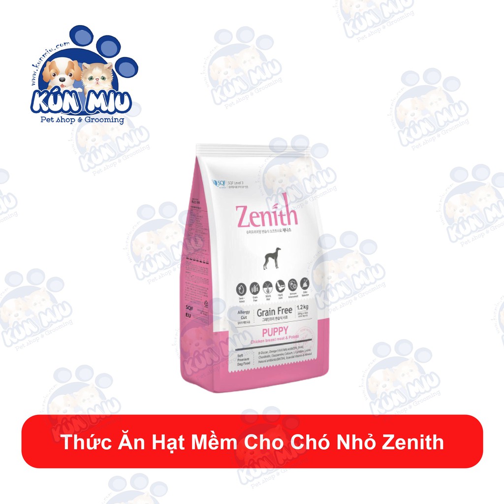 Thức ăn cho chó con dạng hạt mềm Zenith Puppy 1.2kg