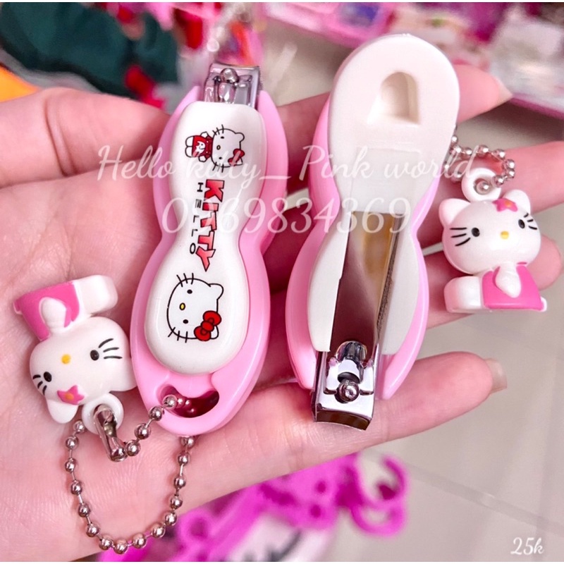 Cắt móng móc khoá hello kitty
