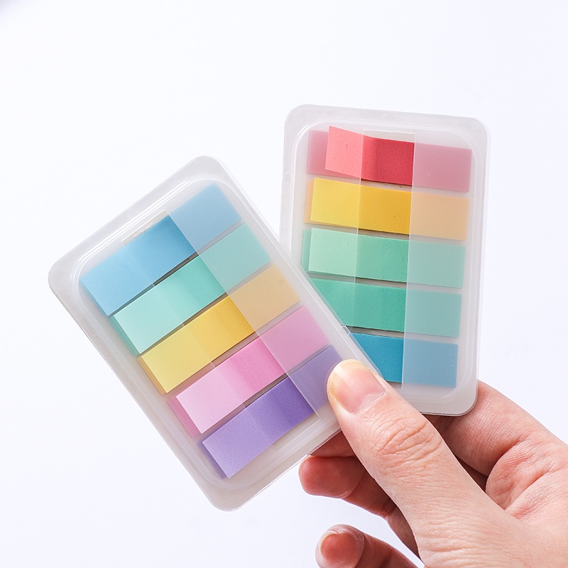 Bộ 100 Giấy Ghi Chú Màu Sắc Huỳnh Quang Chống Thấm Nước Tiện Dụng Cho Văn Phòng/ Trường Học