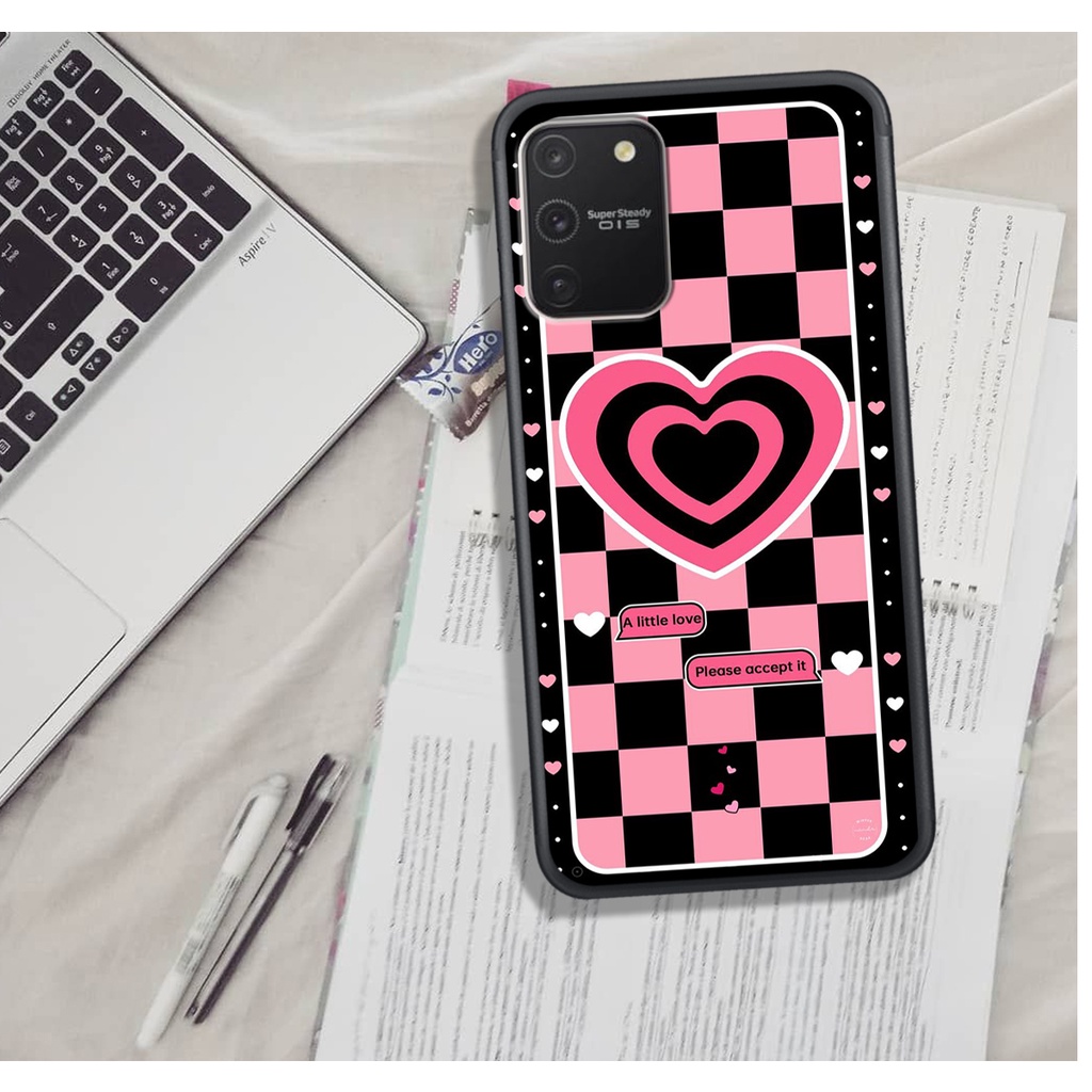 Ốp Lưng Samsung S9 - S9 PLUS - S10 LITE - NOTE 10 LITE  , In Hình &quot;Black Heart&quot; Phong Cách Đẹp.