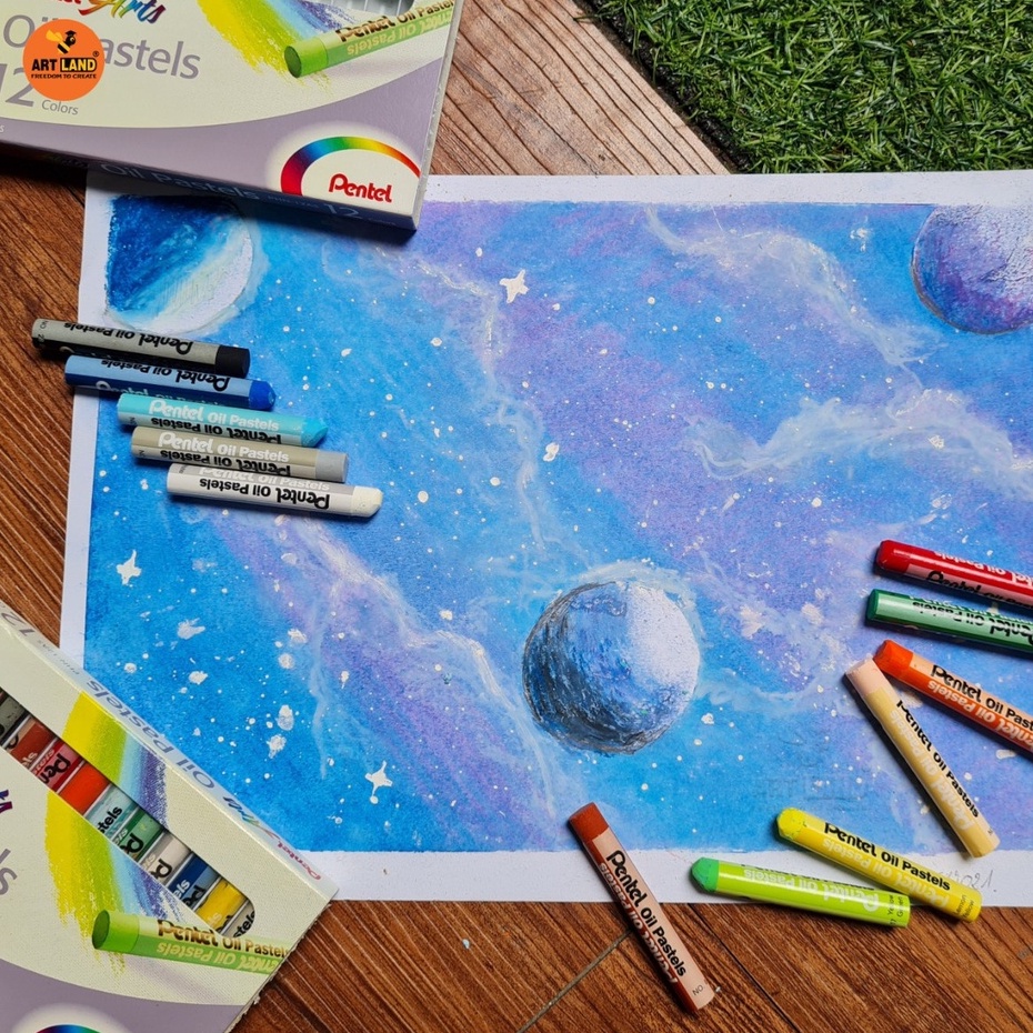 Hộp Sáp Dầu Pentel Oil Pastel 12 Colors Xinh Lung Linh