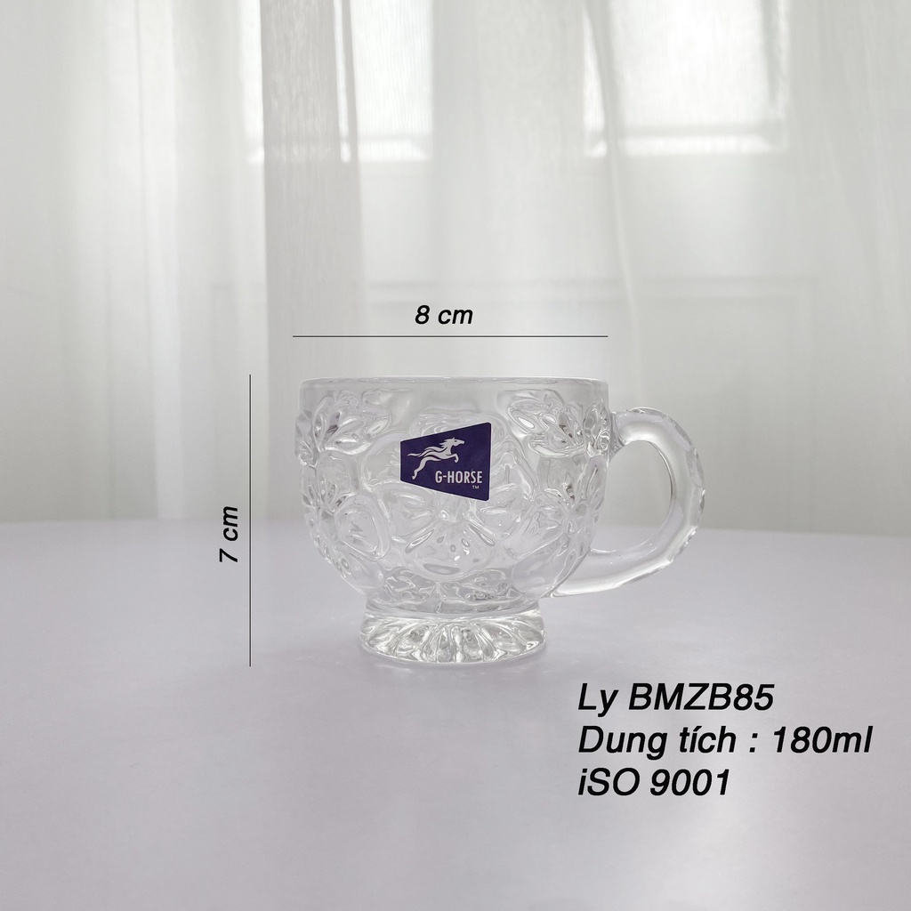 Ly thủy tinh có quai cầm Deli ZB85/ZB231 - Tách uống trà