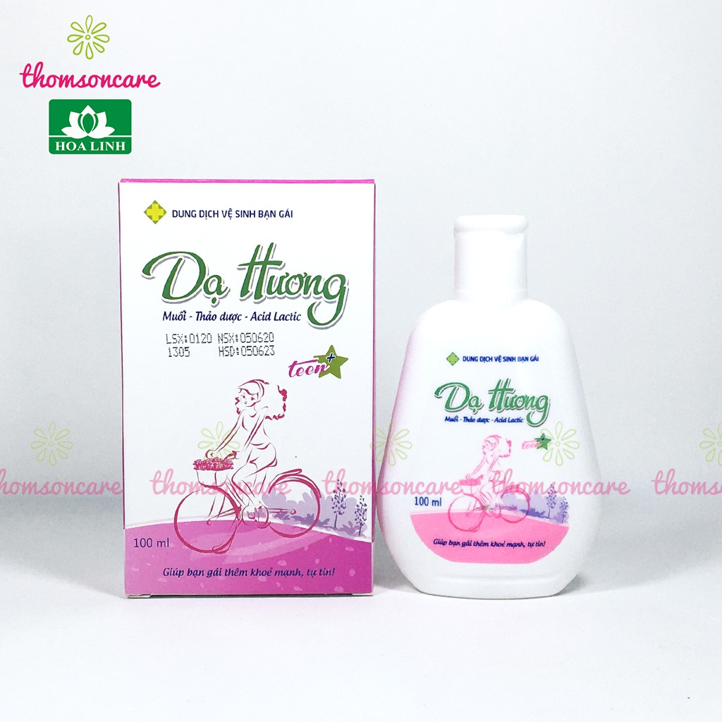 Dung dịch vệ sinh phụ nữ Dạ hương - Chai 100ml của Hoa Linh, nước rửa phụ khoa, vùng kín ddvs