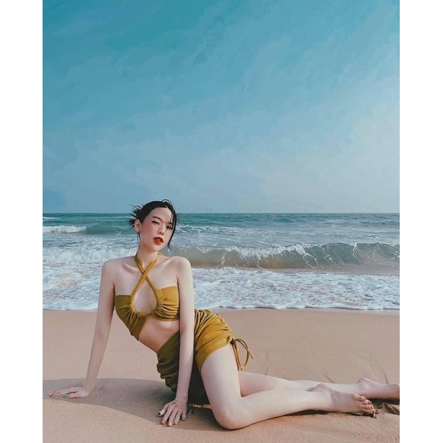 Set Bikini + quần váy rút dây sang chảnh | WebRaoVat - webraovat.net.vn