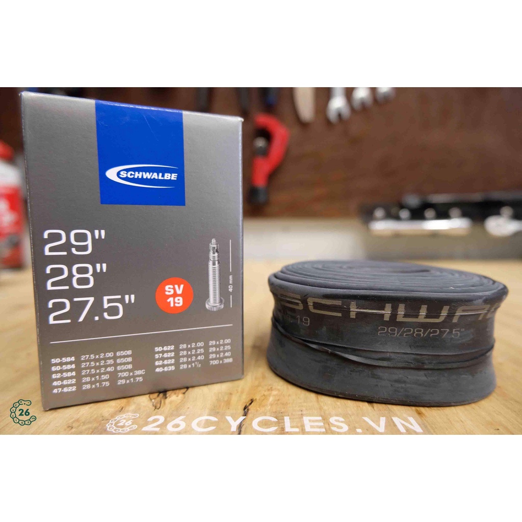 Ruột/săm xe đạp Schwalbe 27.5/28/29 size 27.5/28/29 x 2.0/2.4 van AV-FV