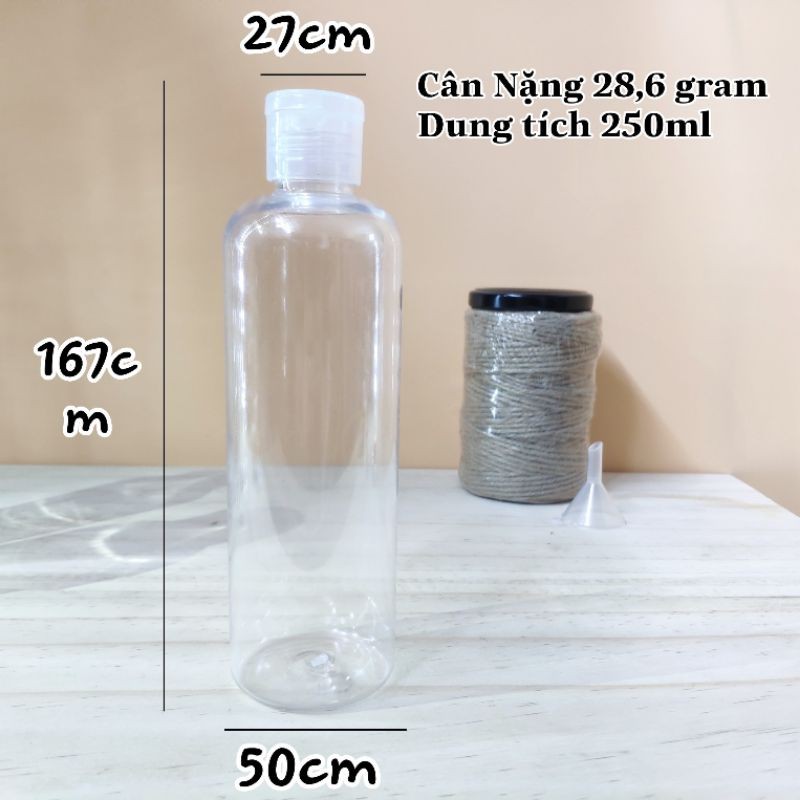 LỌ CHIẾT MỸ PHẨM NẮP BẬT/NHÔM 150ml/200ml/250ml/300ml VỎ BÌNH CHAI NHỰA PET Trong suốt