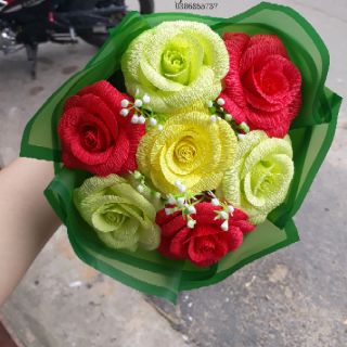 Bó hoa giấy nhún