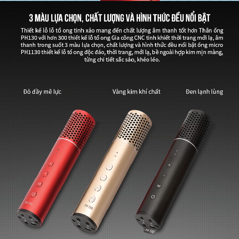 【Chính hãng】Mic thu âm đa năng chuyên nghiệp Takstar PH-130 hát karaoke, livestream, thu âm di động không cần Sound Card