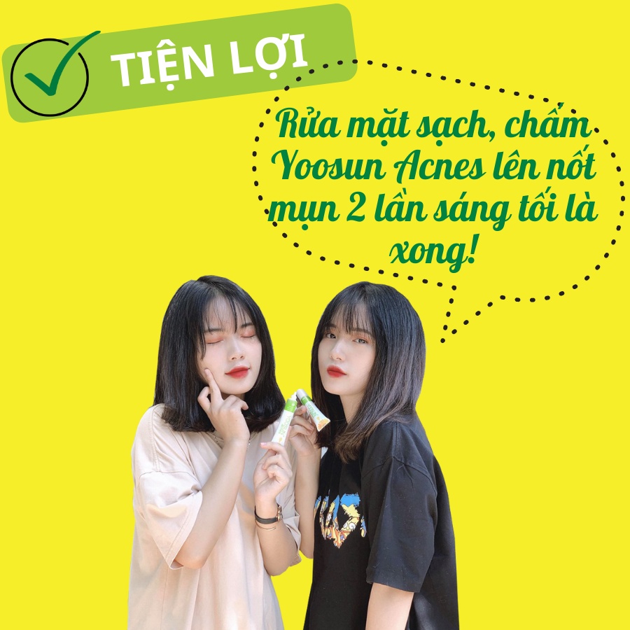 [MUA 4 TẶNG 1 TUÝP MAMA 10gr]Mua 4 tuýp kem ngăn ngừa mụn, kiểm soát bã nhờn, ngừa thâm sẹo YOOSUN Acnes 15gr