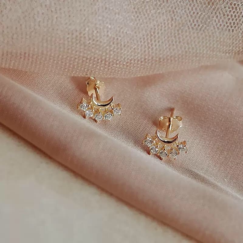 Bông tai Bạc 925 mạ Vàng 14K / LP-E203