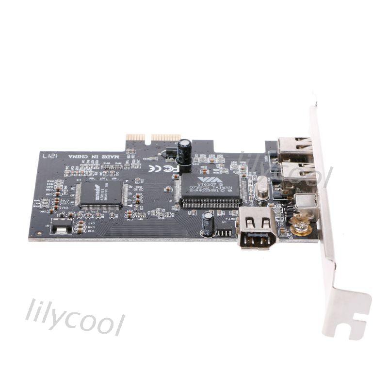 Cáp Chuyển Đổi Pci-E 1x Ieee 1394a 4 Cổng (3 + 1) Firewire Card 6-4 Pin Cho Desktop Pc