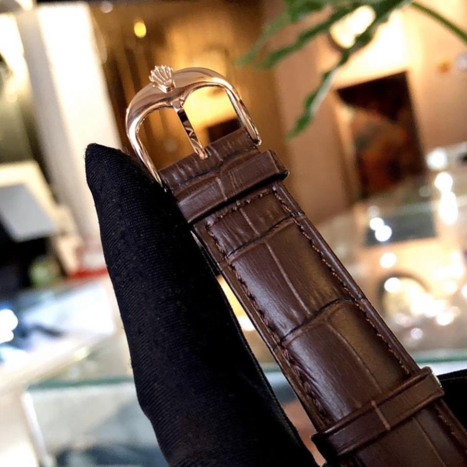 Đồng hồ Nam V789, mẫu 6 kim đính đá mặt trắng, nhiêu màu lựa chọn, dây da, dòng cơ Automatic size 40mm , Đồng hồ thật gi