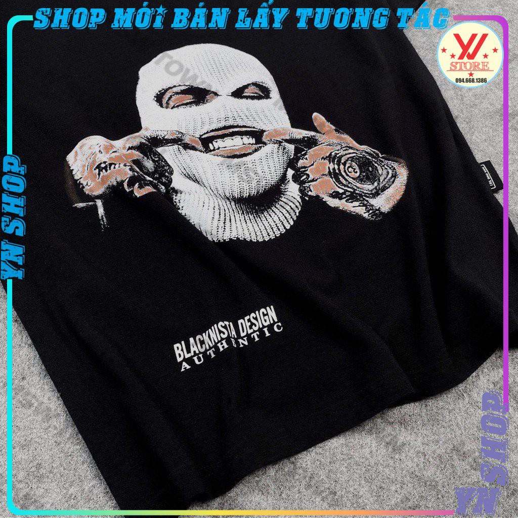 Áo thun cotton form rộng BLACKNISTAGANG, áo T Shirt tay lỡ nam nữ unisex, YNSHOP