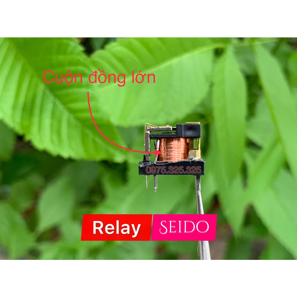 Relay 5 chân Seido CHÍNH HÃNG - chân kim hàn mạch PCB - tương tự Songle DIY độ chế rờ le  SRA-12VDC-CL AL