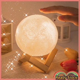 Đèn ngủ LED hình mặt trăng 3D trang trí nội thất độc đáo