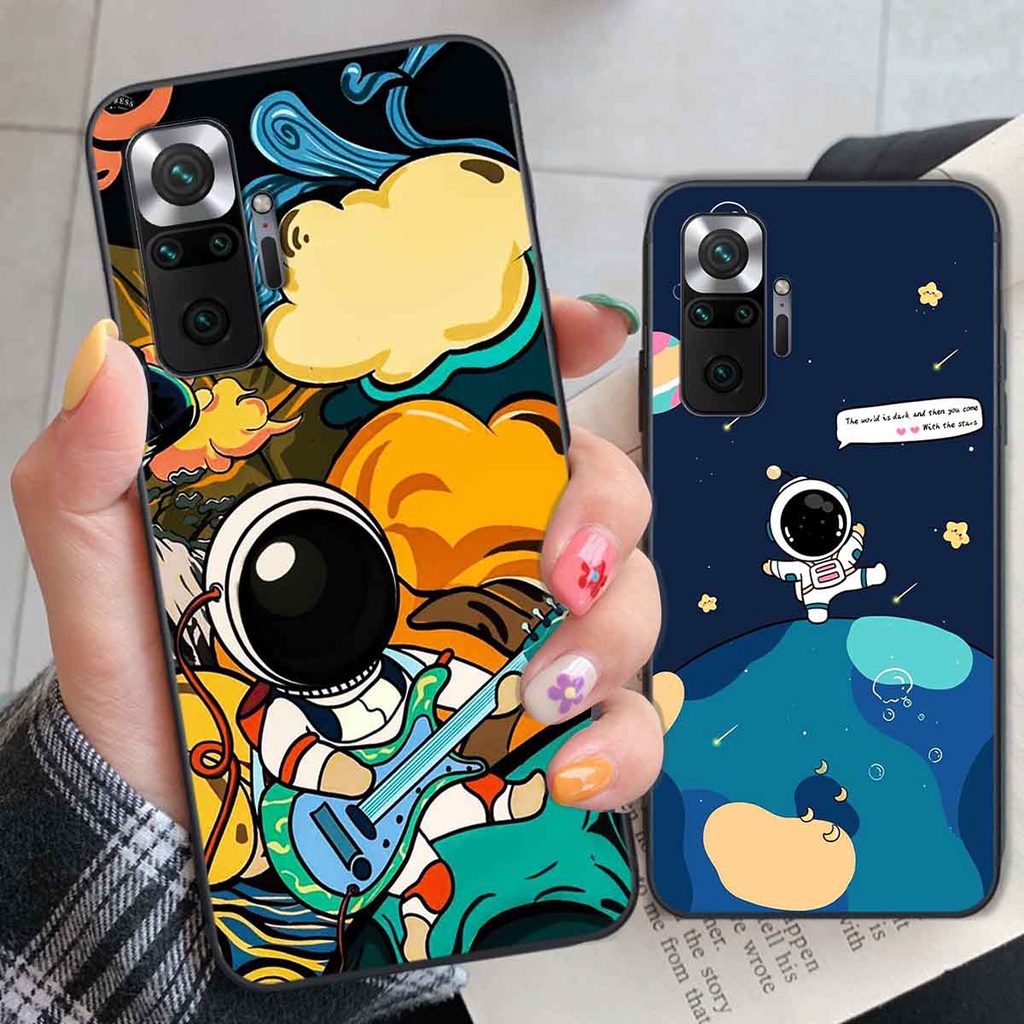 Ốp Xiaomi Redmi Note 10 / Note 10 Pro in hình vũ trụ, phi hành gia bầu trời cute dễ thương
