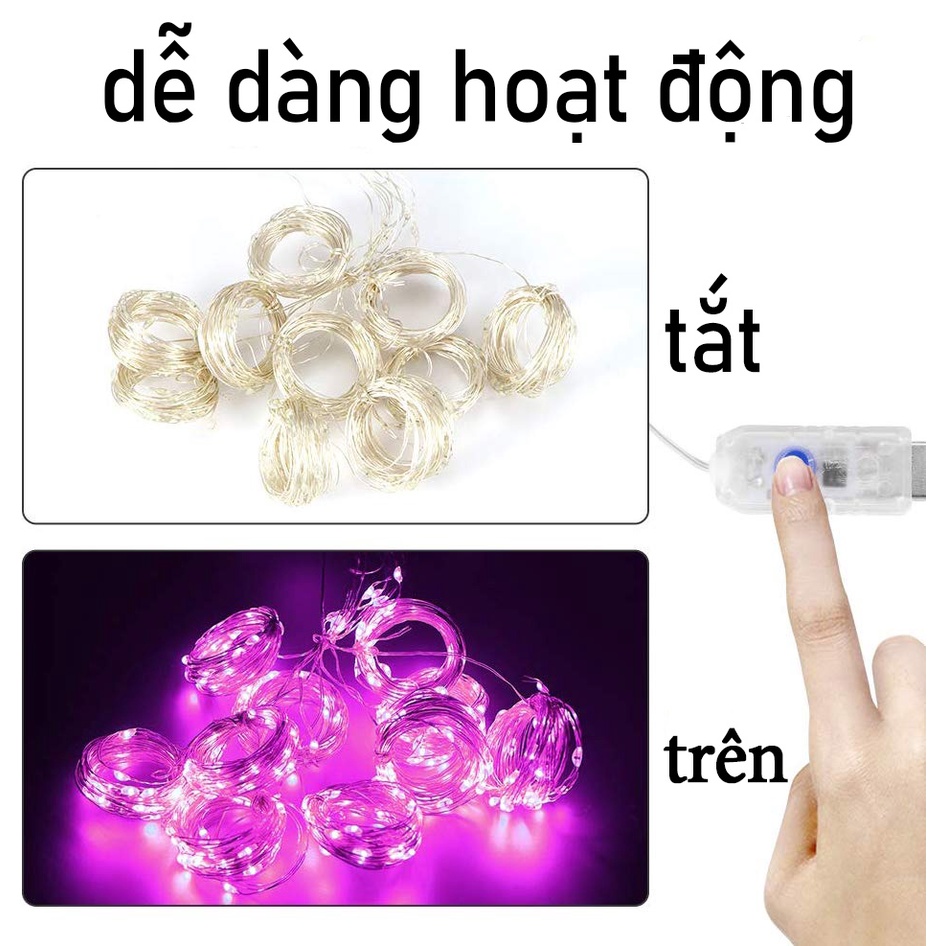 [Hàng sẵn sàng&amp;COD] Dây đèn LED 300/200/100 bóng 8 chế độ chống nước IP44 kèm điều khiển từ xa