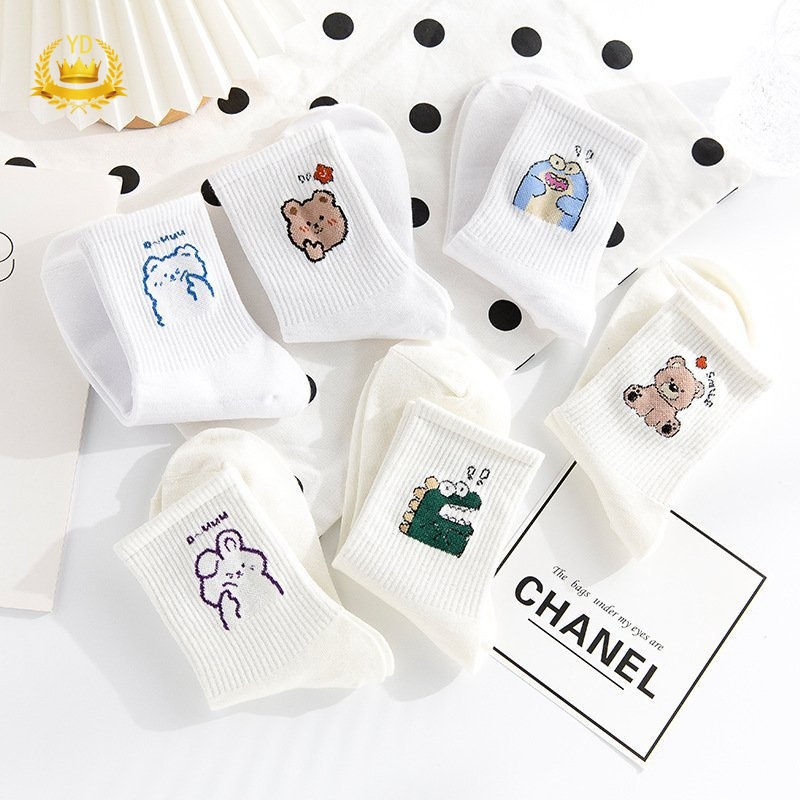 Vớ Hàn Quốc Cho Nữ Họa Tiết Hoạt Hình Dễ Thương JP5 HB