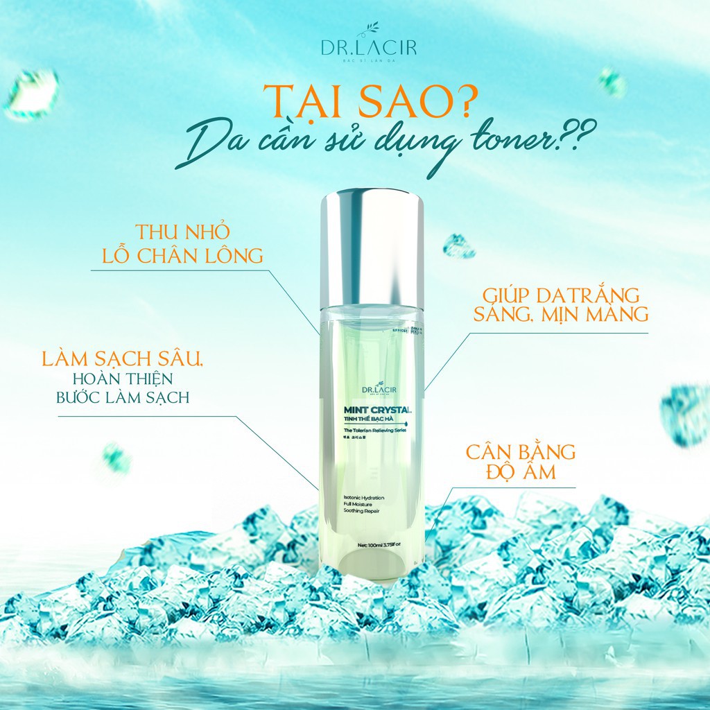 Toner - Tinh Thể Bạc Hà Co Nhỏ Lỗ Chân Lông, Cân Bằng Ẩm Lamer care drLacir | BigBuy360 - bigbuy360.vn