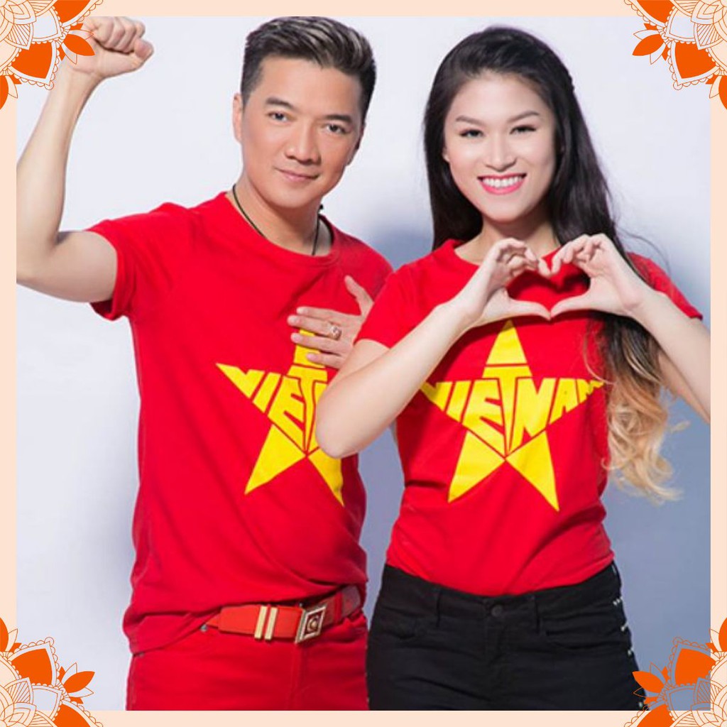 [xả kho] Áo cổ động - áo cờ đỏ sao vàng cách điệu chữ Việt Nam vs sao vàng