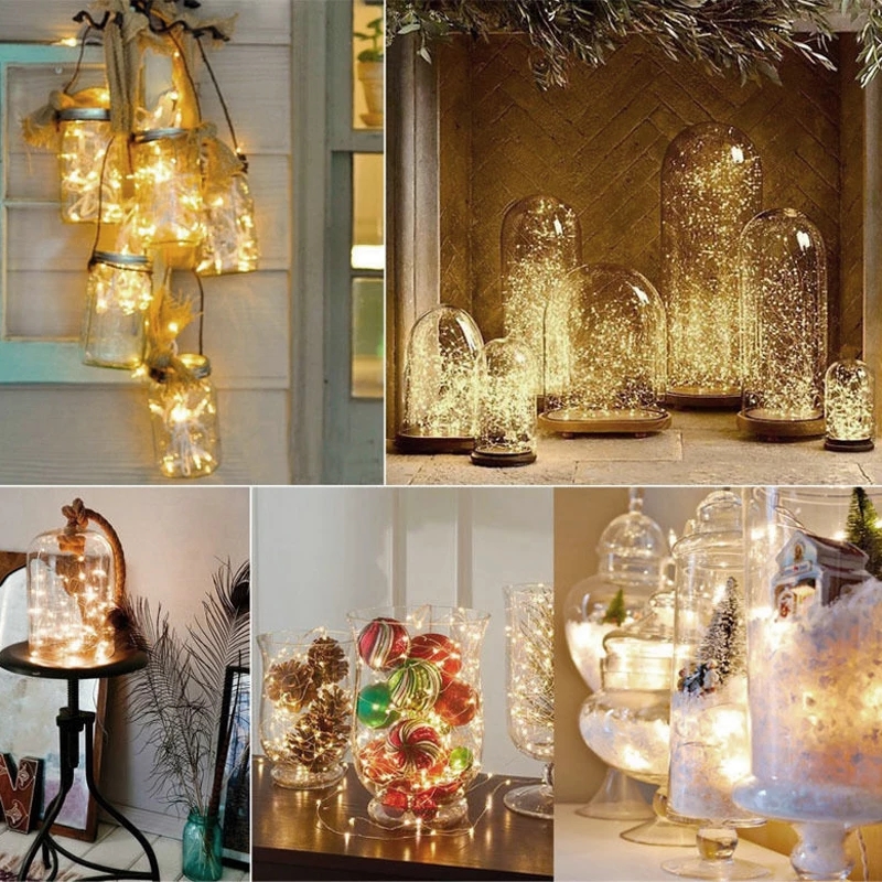 1M Mini LED Birthday Cake Light String Decoration/Flashing Fairy Bouquet Garland Lights/Wedding Christmas Gift Box Party Supplies/Button Battery