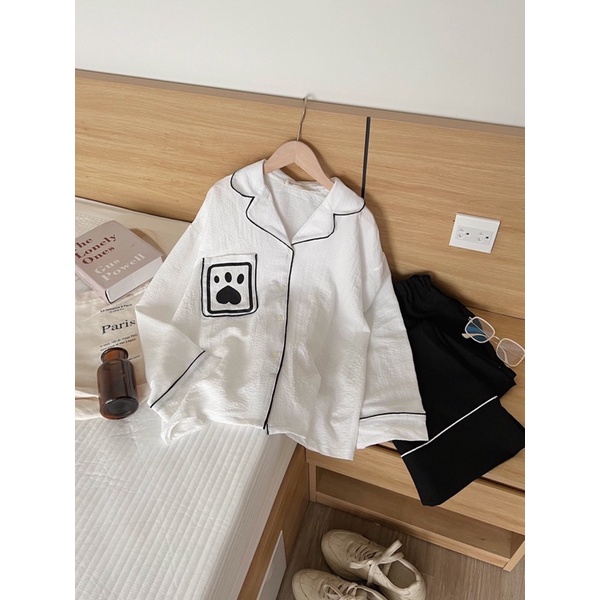 Bộ quần áo mặc nhà dài tay thu đông