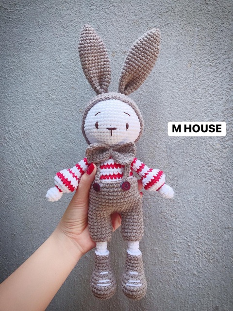 Thỏ Mimi Và Miti - thỏ len handmade - gấu bông len
