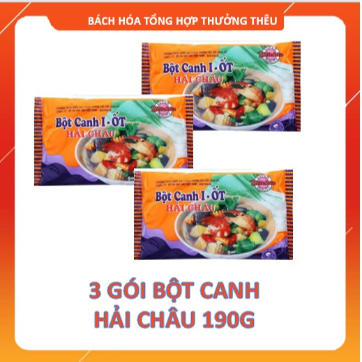 Combo 3 gói Bột Canh I-Ốt Hải Châu 190g