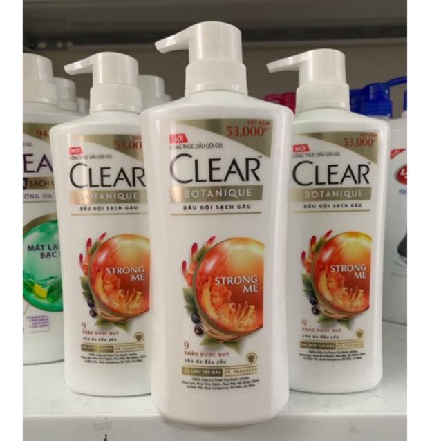 Dầu gội sạch gàu thảo dược Clear chai 630g việt nam