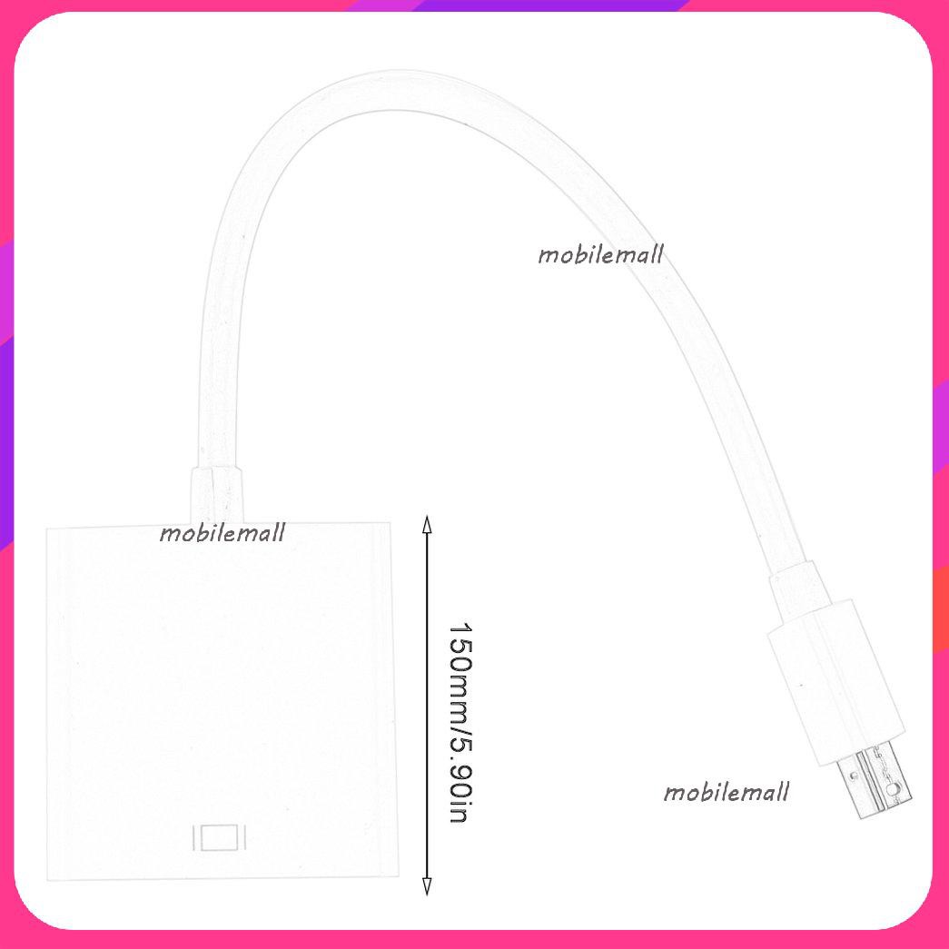 MớiMini DP to HDMI Adapter M/F Thunderbolt Mini DisplayPort to HDMI Cable