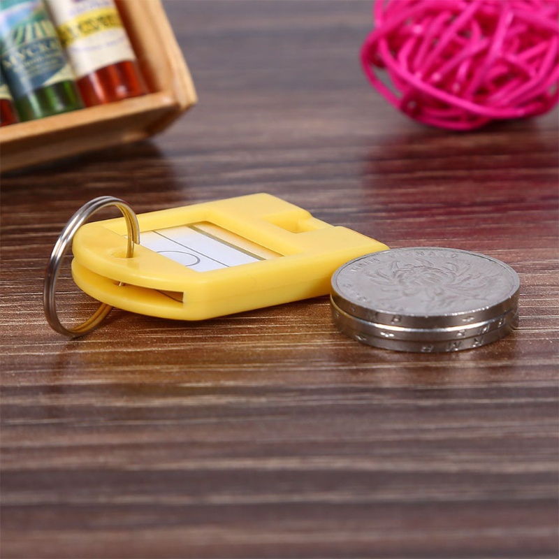 Bộ 8 Móc Chìa Khóa Bằng Nhựa Nhiều Màu Sắc Có Vòng Nhẫn Gắn Cửa Sổ ID Cho Túi Hành Lý
