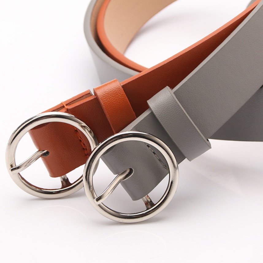 Thắt Lưng Nữ Thời Trang Kiểu Classic Mặt Khóa Kim Loại Hình Tròn Chất Liệu Da PU TL013 ShopMaySG Dây Nịt Nữ