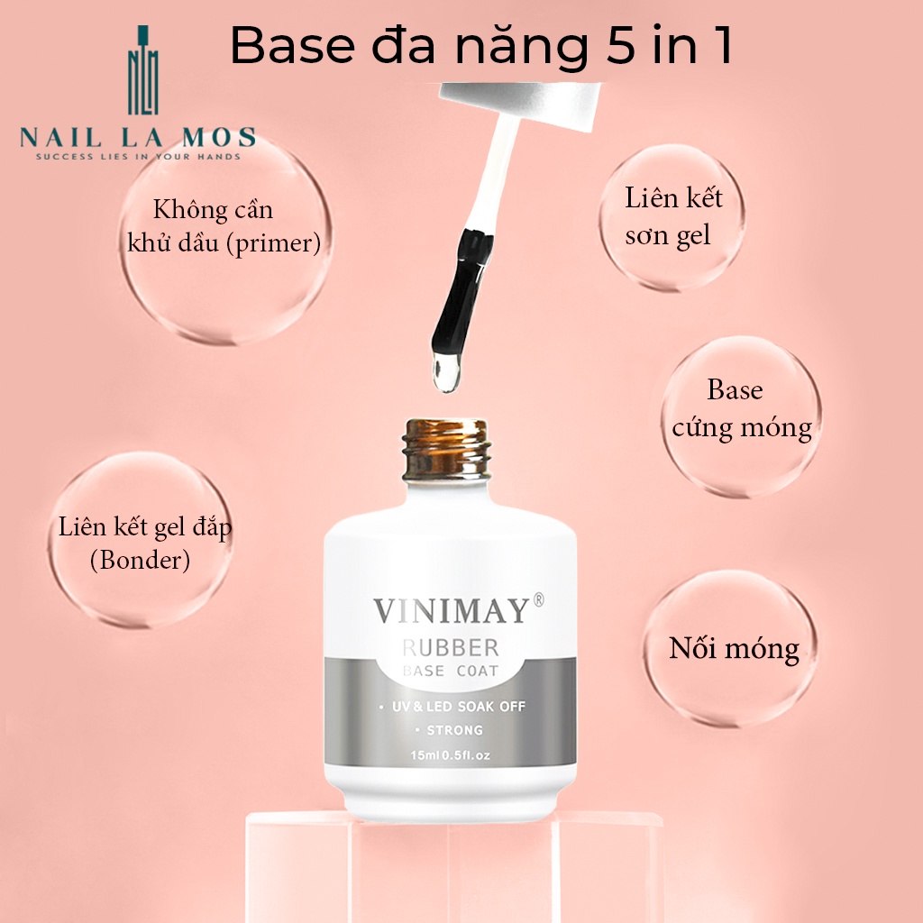 Sơn gel base đa năng 5in1 Vinimay chính hãng