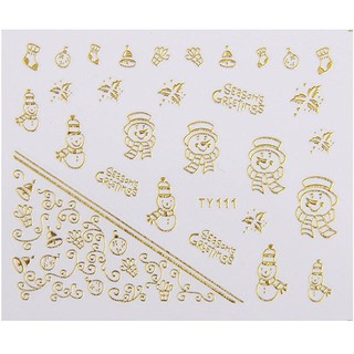 Sticker dán móng họa tiết giáng sinh 3D