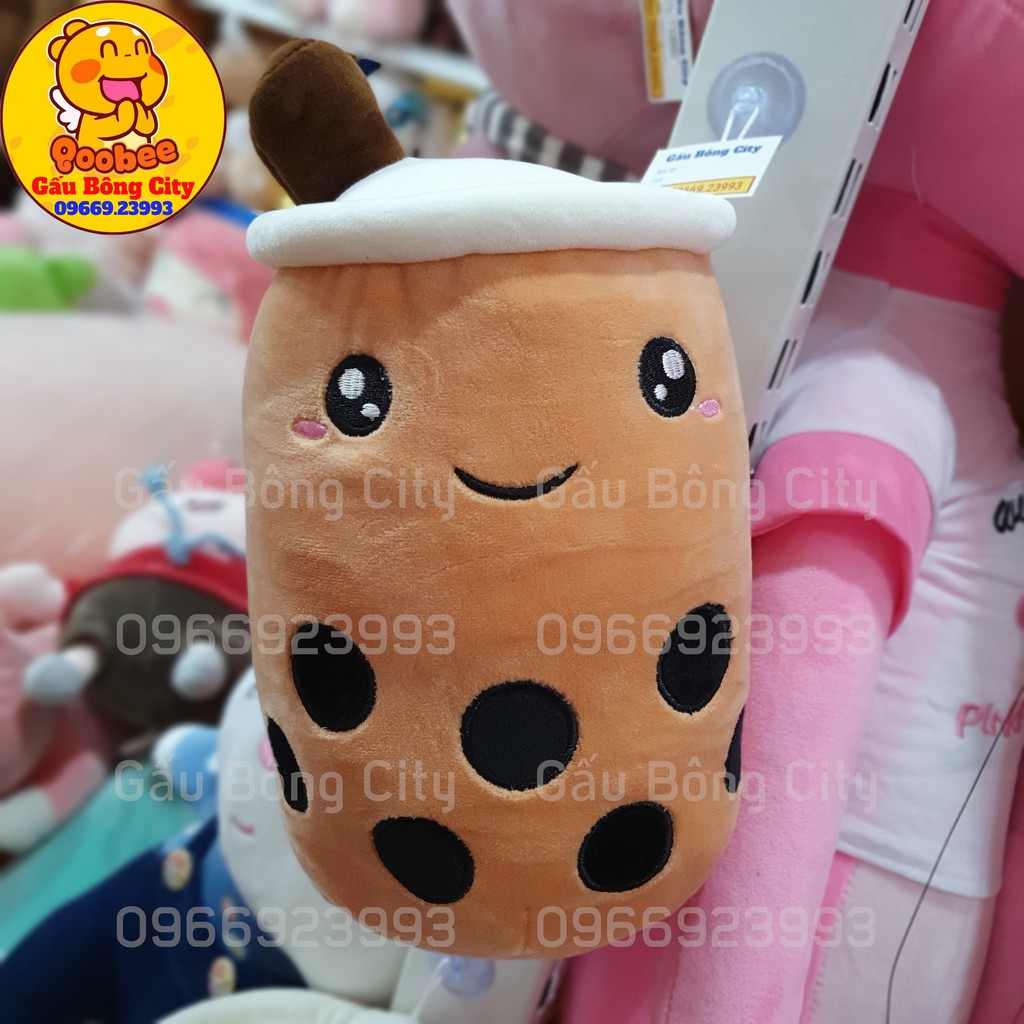 Gấu Bông Trà Sữa 37cm Mềm Mịn Cao Cấp Co Dãn 4 Chiều - Gối ôm cute dễ thương