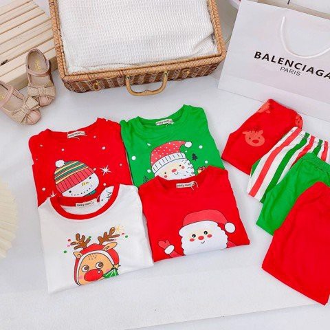 [8-22kg] Bộ Noel Em Bé Cao Cấp GS01 - Đỏ Người Tuyết