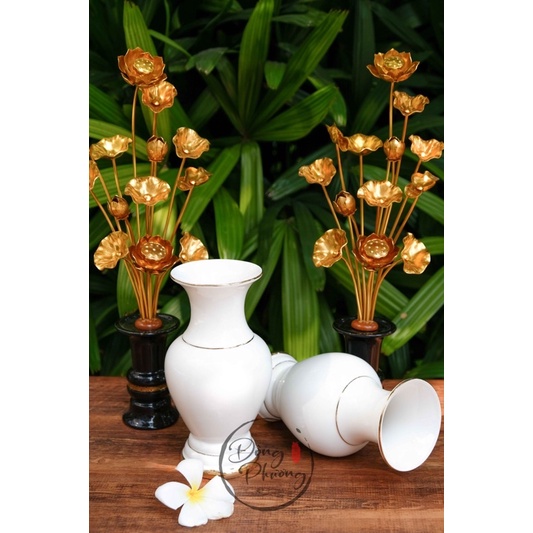 Bộ Đồ Thờ Cúng - Set Đồ Thờ Phụng Sứ Trắng Cao Cấp