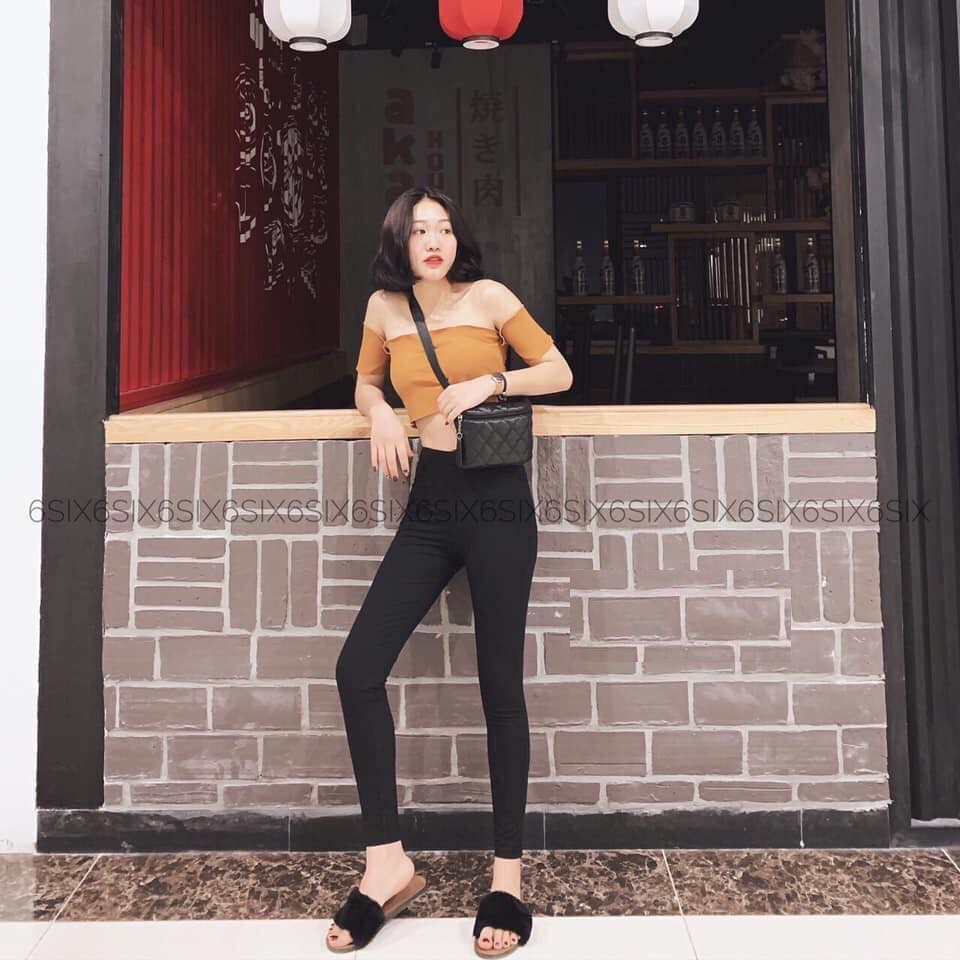 Quần legging hàn co dãn, nâng mông, chất đanh mềm tôn dáng
