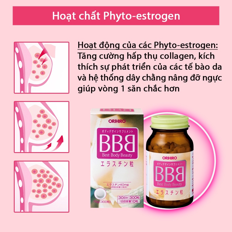 Viên uống nở ngực BBB Orihiro (300 viên)