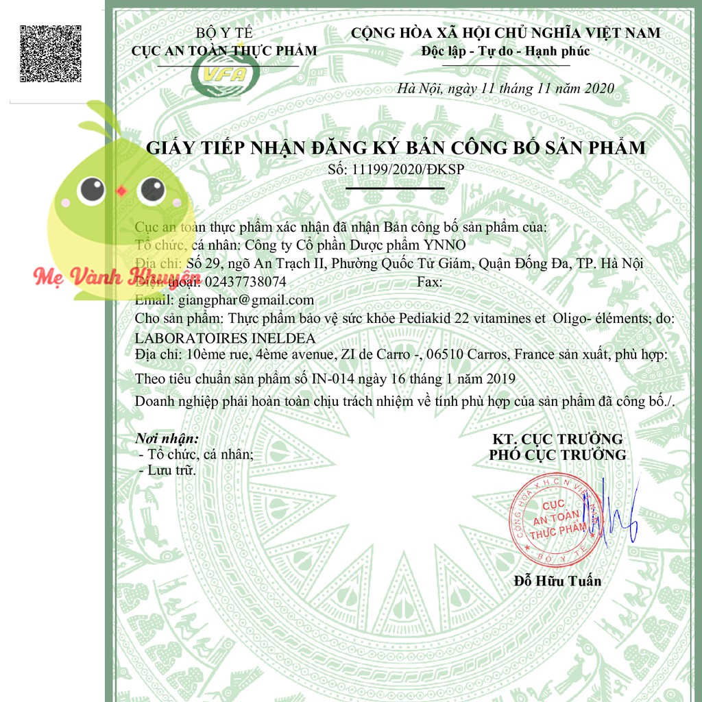 Vitamin tổng hợp Pediakid 22 Vitamins & Minerals, Pháp