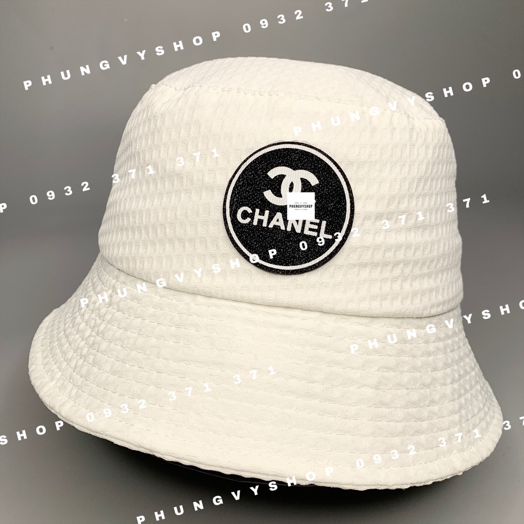 Mũ bucket tai bèo vành basic unisex nam nữ - BO XỐP LOGO TRÒN CHÀ EO KIM - nón cụp sụp