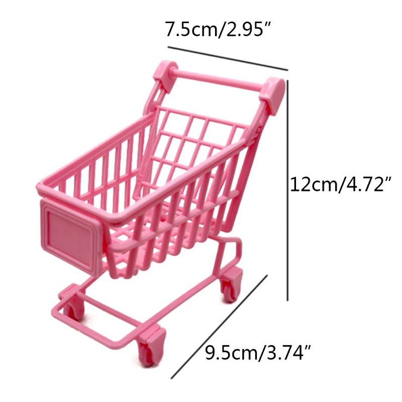Xe đẩy siêu thị mini đồ chơi cho nhà búp bê