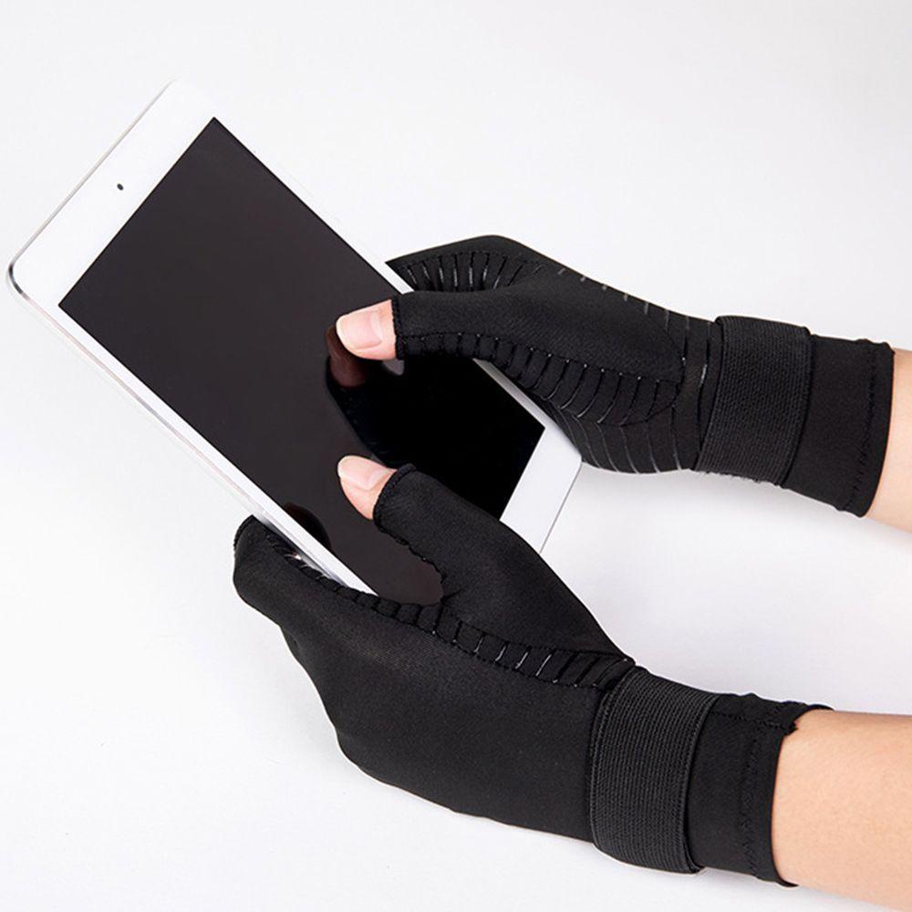 Găng Tay Hở Ngón Bằng Silicone Sợi Đồng Chống Mồ Hôi Thoải Mái Dành Cho Nữ